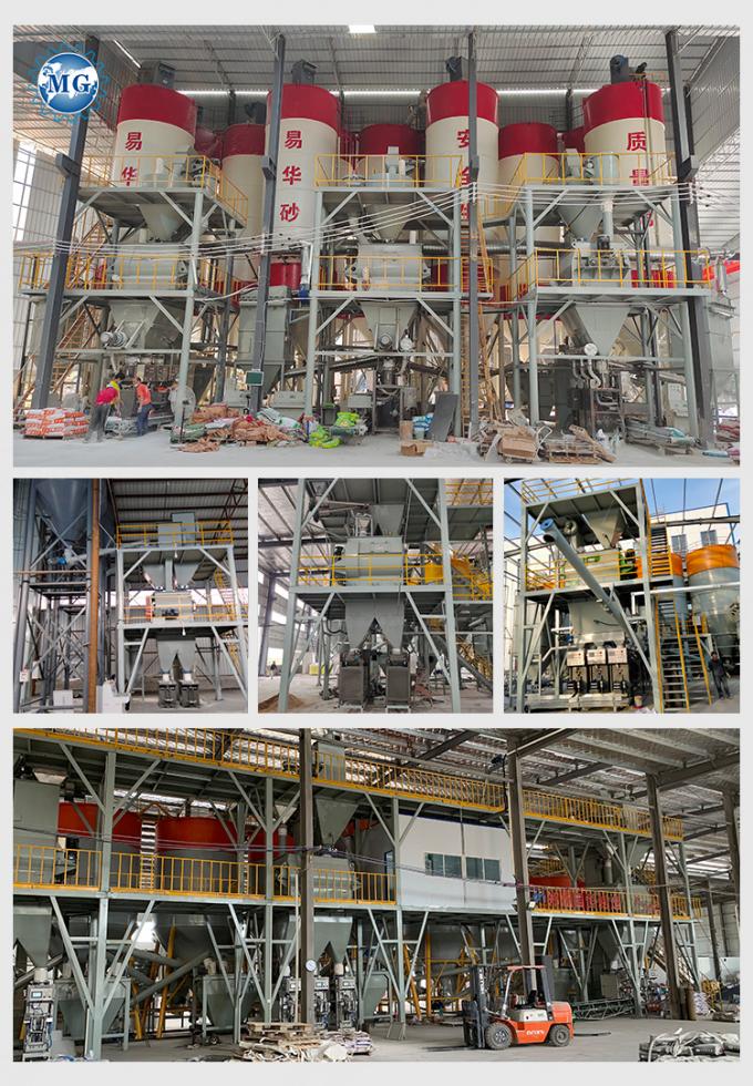 Macchina di miscelazione di mortaio a polvere di tipo torre automatica per la miscelazione di polvere a secco per la miscelazione di sabbia di cemento per la miscelazione di piastrelle di cemento per la produzione di colla adesiva 12