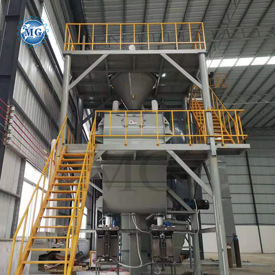 10-30tph Voltage Personalizzata Dry Mix Powder Mortar Production Line Wall Putty Plaster Skim Coat Mixer Tile Adhesive Glue Grout Making Machine