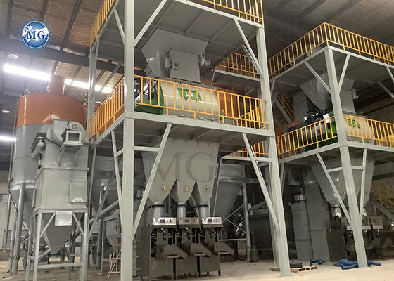 10-50 T / H linea di produzione di mortaio a polvere secca per la produzione di materiale di rivestimento per pareti