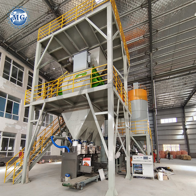 Linea di produzione di malta secca per imballaggio automatico con materie prime di cemento