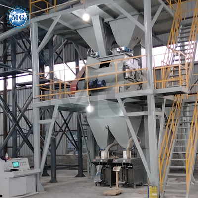 Linea di produzione di malta secca da 200 kW 120 t/h con sistema di imballaggio automatizzato a controllo PLC