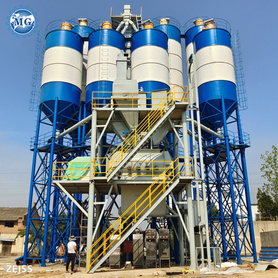 Risparmio energetico Linea di produzione di mortaio a polvere secca Parete sabbia di macchia attrezzatura di miscelazione di cemento piastrelle ceramiche adesivo macchina di produzione