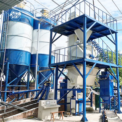 Macchina di miscelazione di mortaio a polvere di tipo torre automatica per la miscelazione di polvere a secco per la miscelazione di sabbia di cemento per la miscelazione di piastrelle di cemento per la produzione di colla adesiva