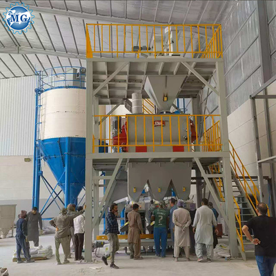 Automatico 10-20TPH Dry Mortar Plant Sand Cement Mixer Machine adesiva per piastrelle