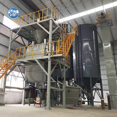 10-30tph Voltage Personalizzata Dry Mix Powder Mortar Production Line Wall Putty Plaster Skim Coat Mixer Tile Adhesive Glue Grout Making Machine