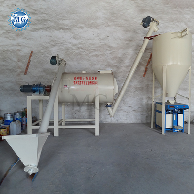 1-5tph di tensione personalizzata Dry Mix Powder Mortar Production Line Wall Putty Plaster Cement Skim Coat Mixer Tile Adhesive Glue Grout Making Machine