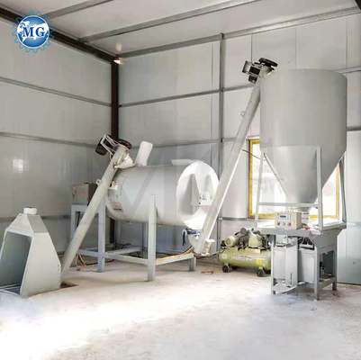 1-5tph di tensione personalizzata Dry Mix Powder Mortar Production Line Wall Putty Plaster Cement Skim Coat Mixer Tile Adhesive Glue Grout Making Machine