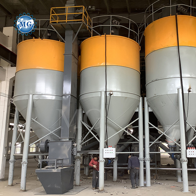 Lunga garanzia 10-20 tph Linea di produzione di malta secca Parete in pittura, sabbia in gesso, miscela di cemento, piastrelle in ceramica, adesivo