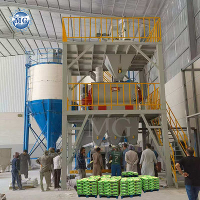 Pianta di miscelazione di mortaio secco di pesatura automatica Parete di gesso di gesso di gesso di gomma Skim Coat Sand Cement Mixer Tile Adhesive Glue Grout Making Machine