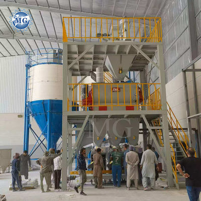 Linea di produzione di malta secca di imballaggio automatico di alimentazione Puttina di parete di intonaco di intonaco Skim Coat Sand Cement Mixer Tile Adhesive Glue Grout Making Machine