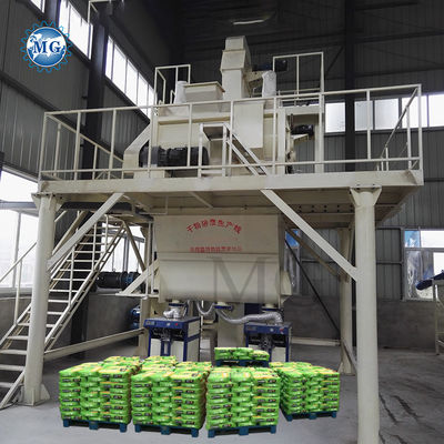 49KW Energia risparmio di energia Dry Mortar Mixing Plant Parete Putty Stucco Skim Coat Sand Cement Mixer Tile Adhesive Glue Grout Making Machine