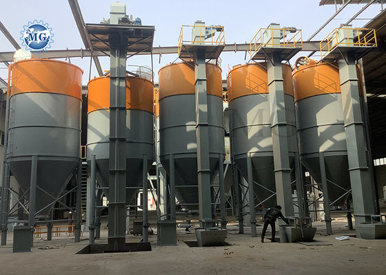 10-50 T / H linea di produzione di mortaio a polvere secca per la produzione di materiale di rivestimento per pareti