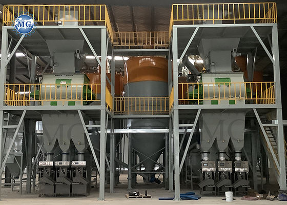 10-50 T / H linea di produzione di mortaio a polvere secca per la produzione di materiale di rivestimento per pareti