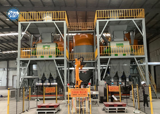 10-50 T / H linea di produzione di mortaio a polvere secca per la produzione di materiale di rivestimento per pareti