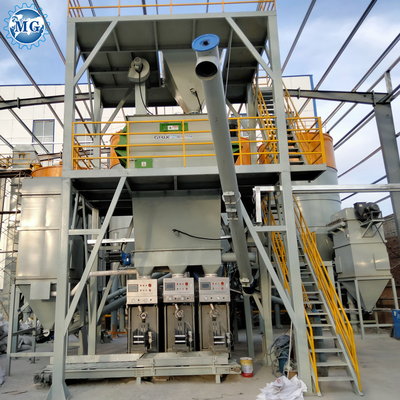 10T / Linea di produzione automatica completa della pianta del mortaio della miscela asciutta di H mescolatore di paletta gemellato dell'asse
