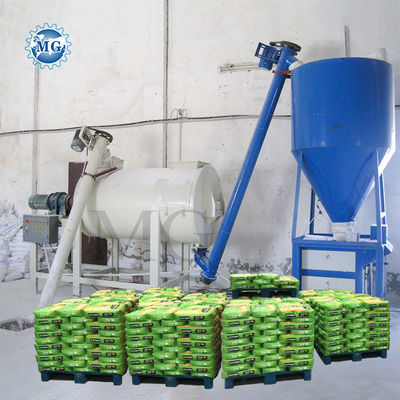 Linea di produzione di malta secca di tipo di valvola semplice Legno di parete intonaco intonaco Skim Coat Sand Cement Mixer Tile Adhesive Glue Grout Making Machine