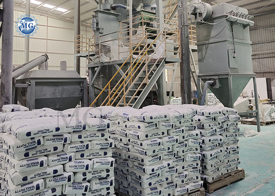 Prodotto personalizzato Macchina automatica per la produzione di adesivi per piastrelle per rasatura di stucco per pareti di impianti di produzione di malta in polvere per miscela secca automatica