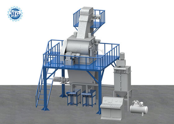 8-50 T/H Linea di produzione di malta in polvere secca Stucco per pareti Miscelatore per scrematura Macchina per piastrelle di ceramica Impianto di produzione di colla adesiva