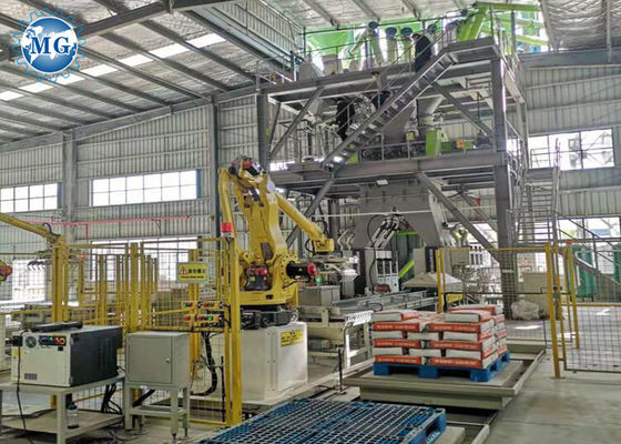 Impianto di produzione di malta secca ad alta efficienza e resistente con controllo PLC per la riparazione della linea di produzione di miscelazione del malta